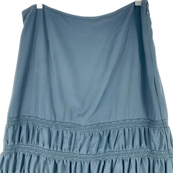 Boho Goth Whimsigoth  modern Tiered A-line skirt  Black Size 10 LIZ CLAIBORNE - Picture 5 of 15